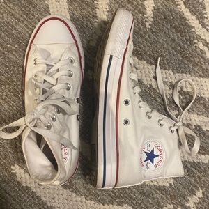 Nearly New White Hightop Converse